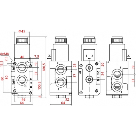ELEKTROZAWÓR 6/2 DZIELNIK ZAWÓR ELEKTRYCZNY 50L 12V G1/2